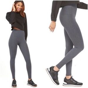 Spanx Seamless Leggings Grey‎ Heather Tummy Control Size XL